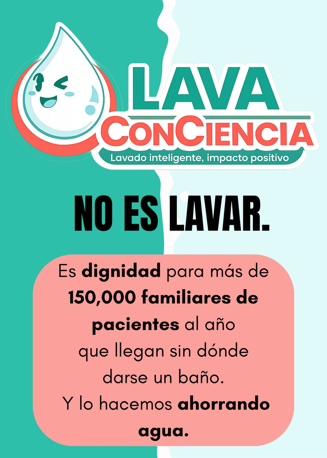 Mensaje elegiste lavar aquí en LavaConCiencia